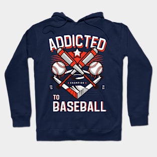 Addicted to baseball retro style Hoodie